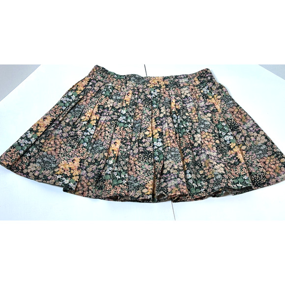 American Eagle Outfitters Floral Pleated Skirt Size XL Elastic Whimsical Skirt - Picture 1 of 16
